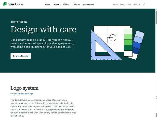 Sprout Social guidelines: Brand assets