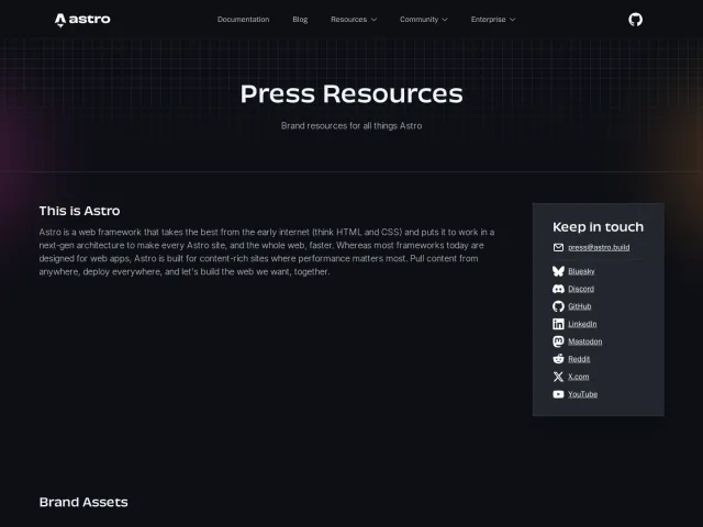 Astro press & asset kit: Press