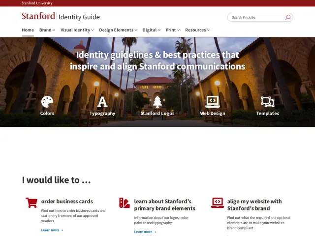 Stanford University guidelines: Identity Guide