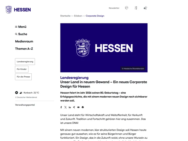 State of Hesse guidelines: Unser Land in neuem Gewand