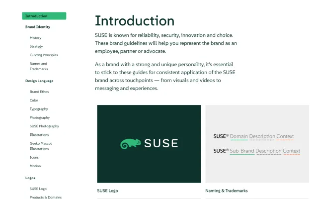 SUSE guidelines: SUSE Brand Guides