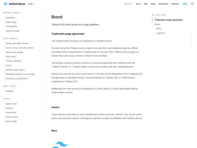 Tailwind CSS guidelines: Brand