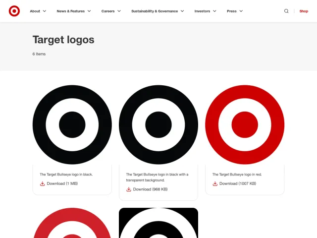 Target press & asset kit: Target logos
