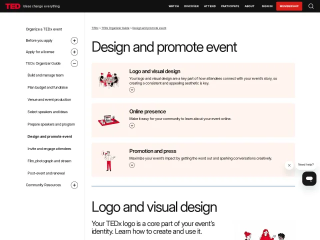 TEDx guidelines: Design and promote event