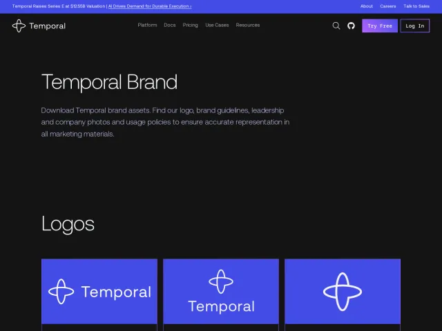 Temporal press & asset kit: Brand