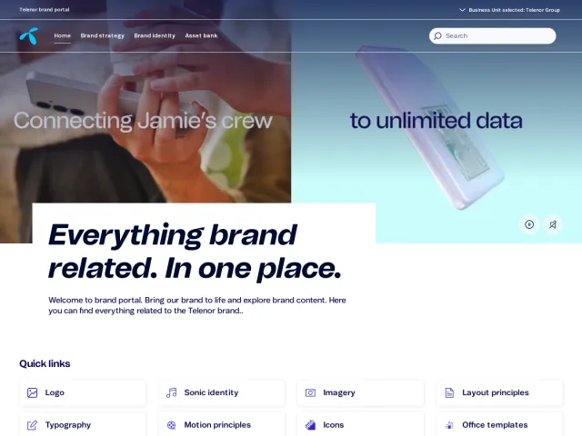 Telenor brand portal: Everything brand related. In one place.