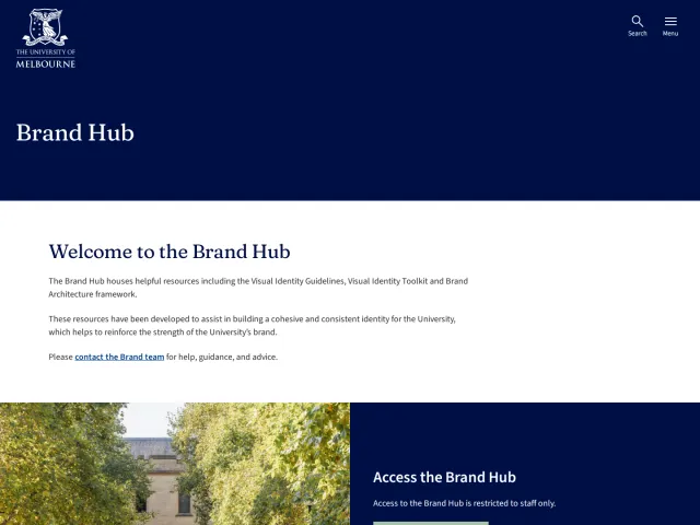 The University of Melbourne guidelines: Brand Hub