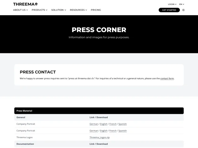Threema press & asset kit: Threema Press Kit: Logos, Screenshots & Media Info
