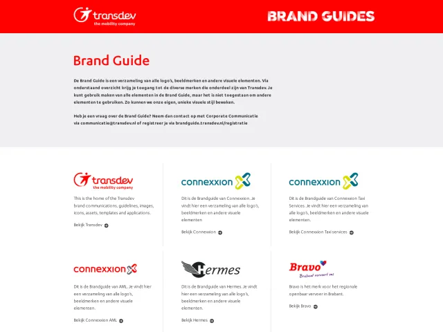 Transdev Netherlands brand portal: Home