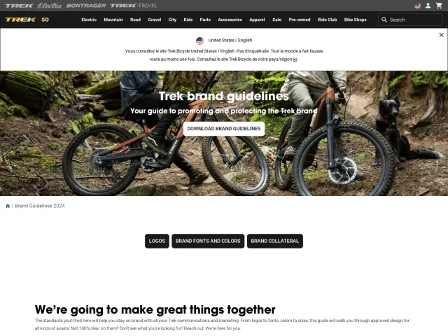 Trek Bicycle guidelines: Main page