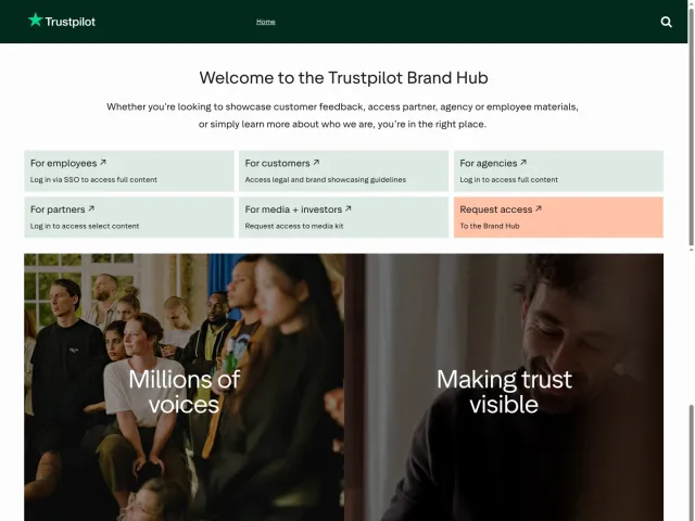 Trustpilot guidelines: Home Page