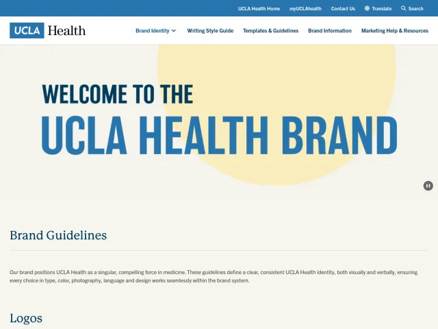 UCLA Health guidelines: Brand Identity