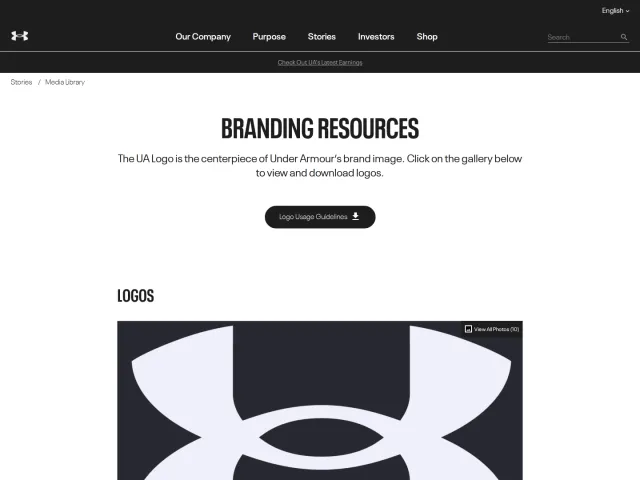 Under Armour press & asset kit: Branding Resources