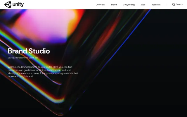 Unity guidelines: Brand Studio