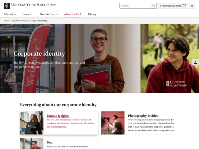 University of Amsterdam guidelines: Corporate identity