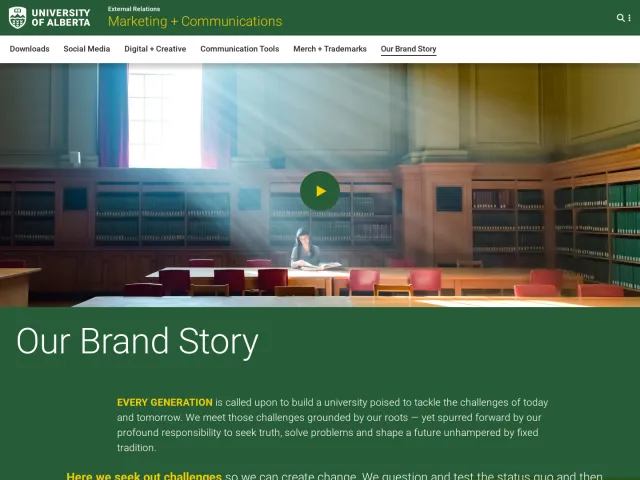 University of Alberta guidelines: Brand Story