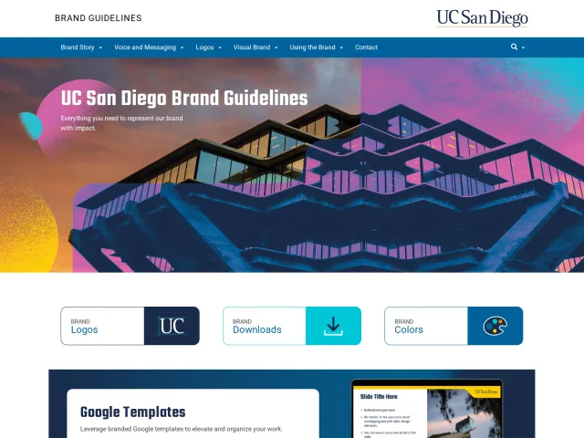 University of California San Diego guidelines: UC San Diego Brand Guidelines