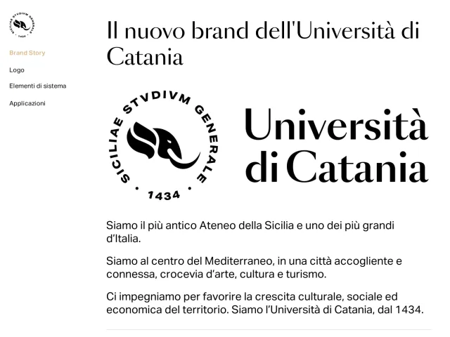 University of Catania guidelines: Brand Story