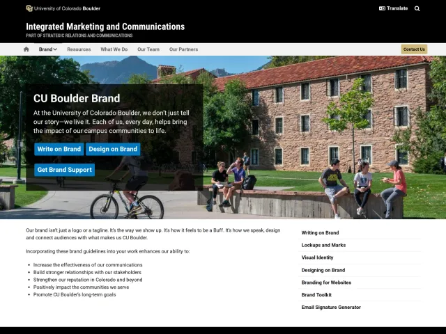 University of Colorado Boulder guidelines: CU Boulder Brand