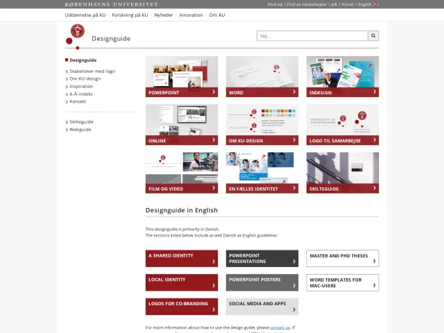 University of Copenhagen guidelines: Designguide