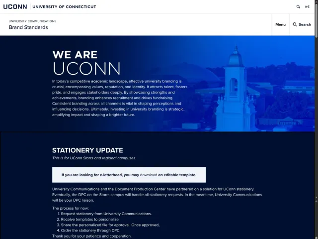 University of Connecticut guidelines: Home