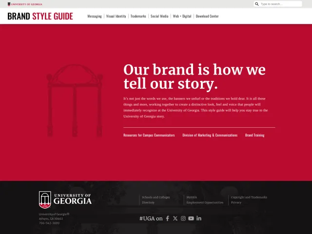 University of Georgia guidelines: University of Georgia Brand Style Guide