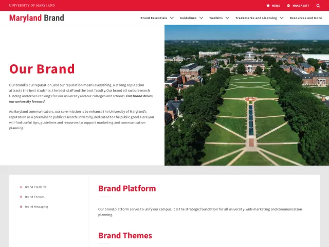University of Maryland guidelines: Home