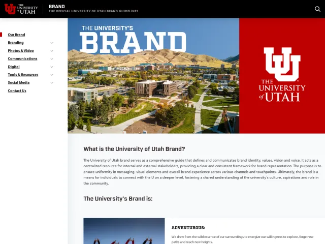 University of Utah guidelines: Brand