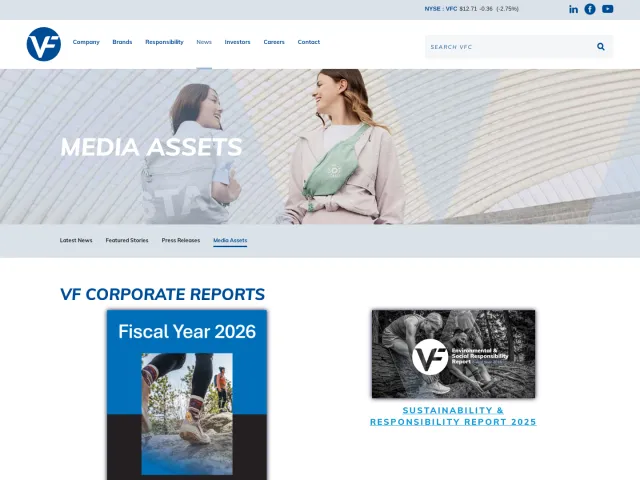 VF Corporation press & asset kit: Media Assets :: VF Corporation (VFC)