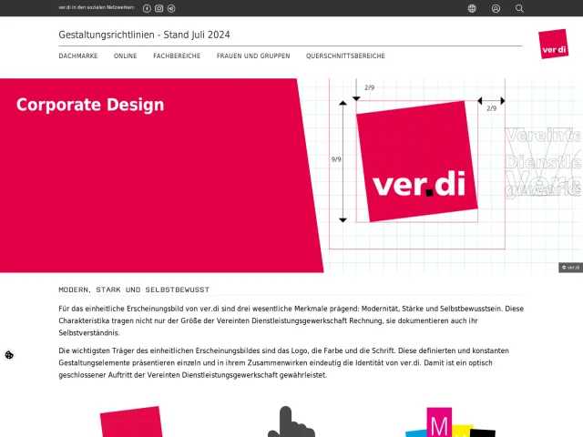 ver.di guidelines: Gestaltungsrichtlinien