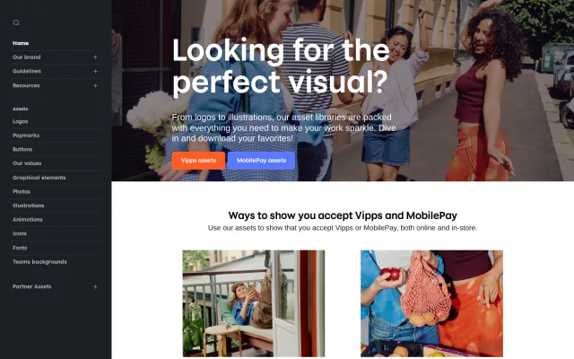 Vipps MobilePay brand portal: Home