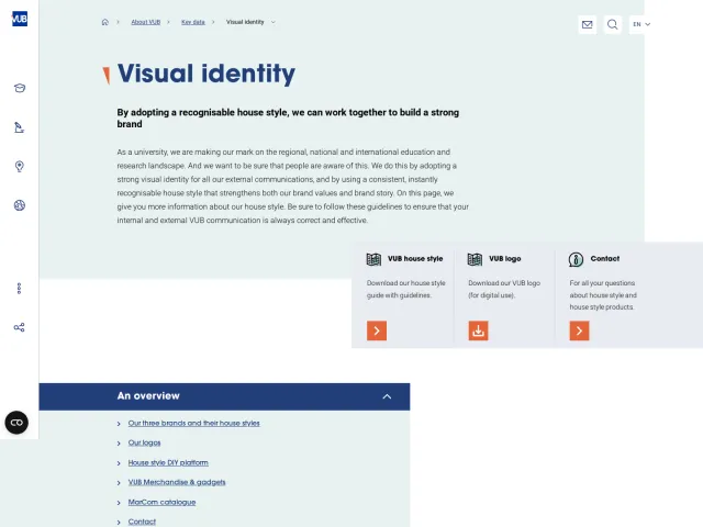Vrije Universiteit Brussel guidelines: Visual identity