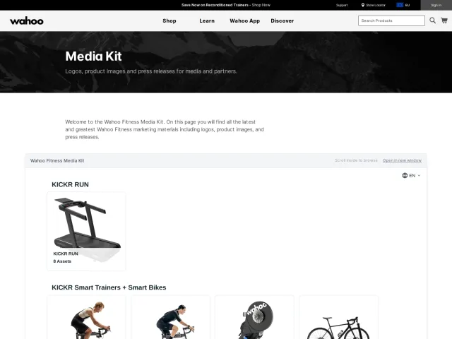 Wahoo Fitness press & asset kit: Media Kit