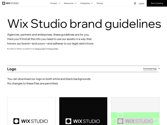 Wix Studio guidelines: Brand Guidelines