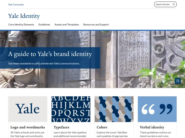 Yale University guidelines: Welcome