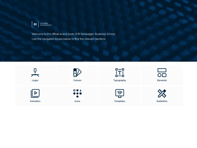 BI Norwegian Business School guidelines: Front page