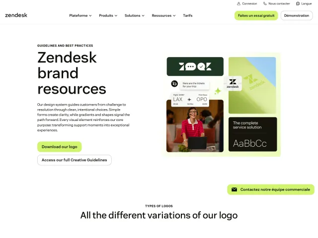Zendesk guidelines: Zendesk Brand Resources