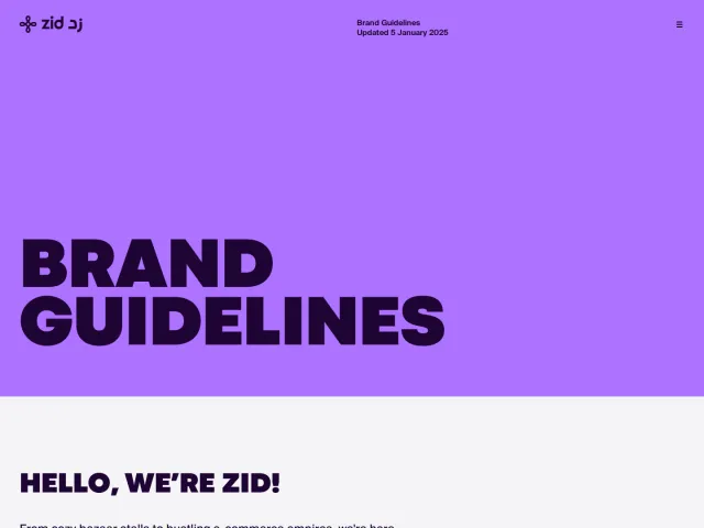 Zid guidelines: Zid Brand Guidelines