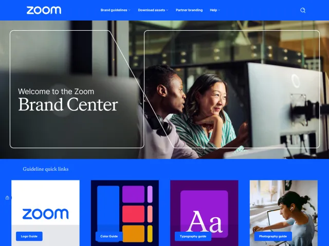 Zoom brand portal: Brand Center home