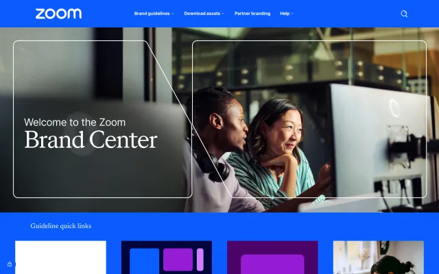 Zoom brand portal: Brand Center home