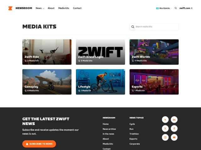 Zwift press & asset kit: Media kits