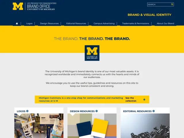 University of Michigan guidelines: Brand & Visual Identity