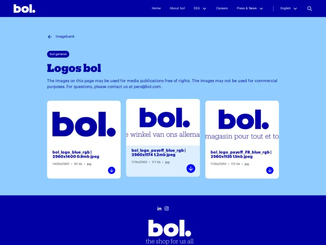 bol press & asset kit: Logos bol